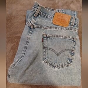 Levi's 505's vintage worn faded fraying some holes